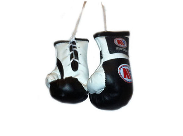 Main Event Mini Replica Hanging Boxing Gloves - Black
